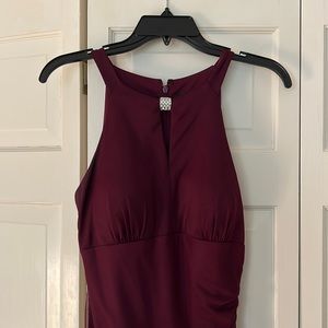 Women’s size 10 full length Maroon colored Dress